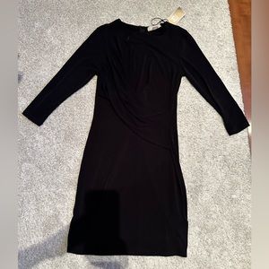 NWT Michael Kors - Black Dress - Wrap Design With 3/4 Sleeves - Size S